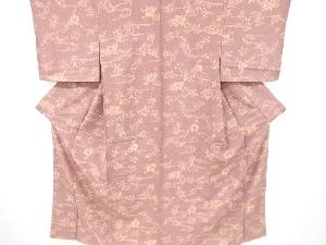 流水に菊楓模様小紋着物